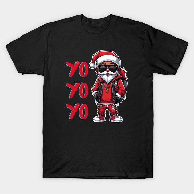 Black-Santa T-Shirt by DewaJassin